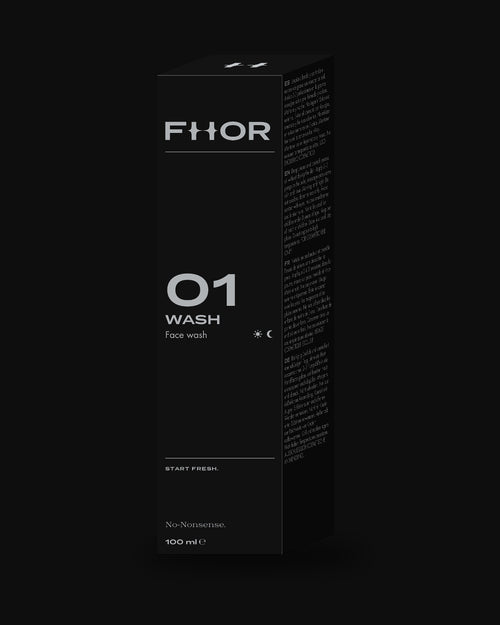 FHOR 01 WASH gel limpiador facial para hombre 100 ml, caja